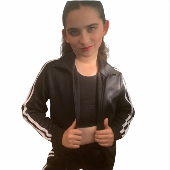 Track jacket & matching joggers w/ white stripes - Picture 1 of 5